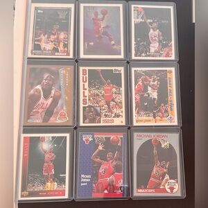 Michael Jordan 9 Card Lot Bulls NBA Hoops Fleer Upper Deck 90s Vintage MJ